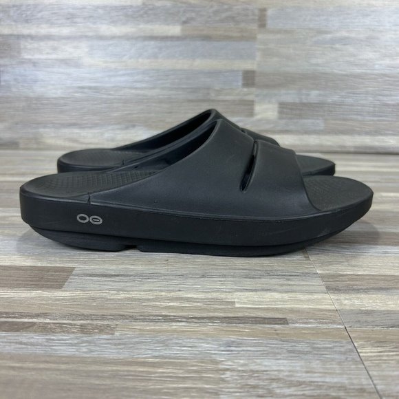 Oofos Ooahh Slide Sandals Mens Size 8 Black Comfort Recovery Shoes, Womens 10 main image 11